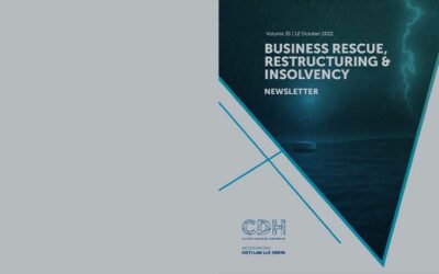 Business Rescue, Restructuring & Insolvency Newsletter